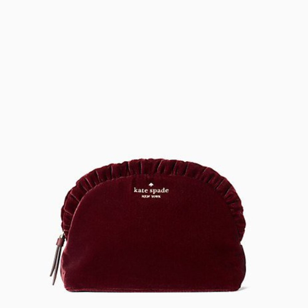 NEW Kate Spade Ruffle Briar Lane Cosmetic Bag